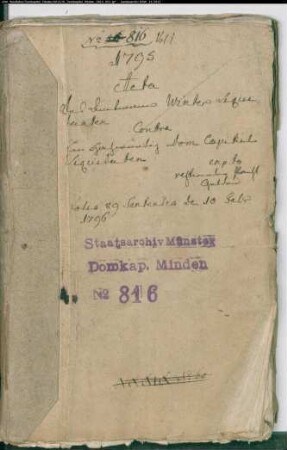 Domkapitel ./. Amtmann Winter wegen der rückständigen Pacht