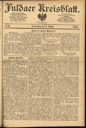 Ausgabe vom Donnerstag, den 02. August 1894.