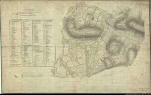 Landesaufnahme des Fürstbistums Osnabrück V Amt Iburg Bl. 17 a Kirchspiel: Borgloh Feldmarken: Borgloh, Bruchmark Ortschaften: Borgloh, Wellendorf, Ebbendorf, Uphöfen, Allendorf, Eppendorf Reinkarte Teil 1: Eppendorf Ausf.-Art: Farbige Zeichnung auf Karton, auf Leinen aufgezogen Herst.: Johann Wilhelm Du Plat Herst.: H.R. Brockmann (Direktion: Johann Wilhelm Du Plat) Format: ca. 70 x 110 cm Maßstab: 1 : 3 840