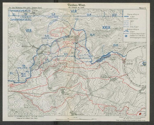 Skizze 16. Verdun=West. Die Kämpfe im April.