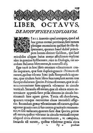 Liber Octavvs, De Motv Fvnependvlorvm.