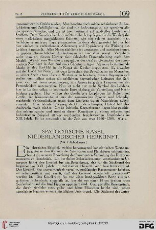 Spätgotische Kasel niederländischer Herkunft