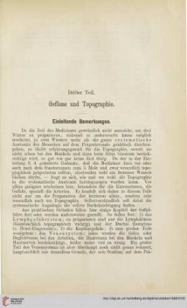 Dritter Teil: Gefässe und Topographie