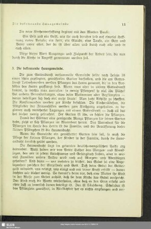 3. Die bekennende Hausgemeinde