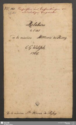 Relation de l'estat de la miniere St. Marie de Peisey - XVII 168 4.