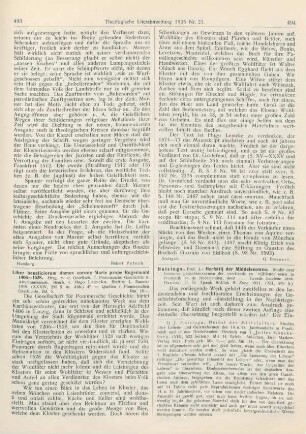 493-494 [Rezension] Lemcke, Hugo (Bearb.), Liber beneficiorum domus corone Marie prope Rugenwold 1406 - 1528