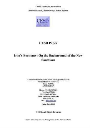 Iran's economy: on the background of the new sanctions