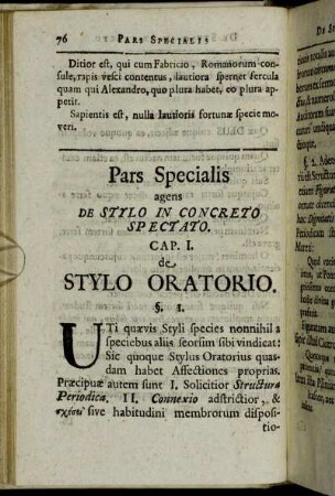 Cap. I. de Stylo Oratorio.