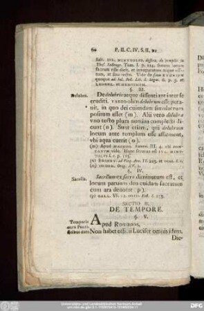 Sectio II. De Tempore.