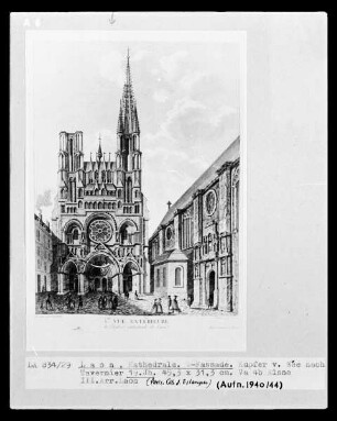Laon: Kathedrale, Aufriss Westfassade