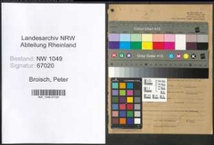 Entnazifizierung Peter Broisch , geb. 08.05.1919 (Angestellter)