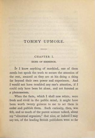 The remarkable history of Sir Thomas Upmore, Bart.. M. P., formerly known as "Tommy Upmore", 1