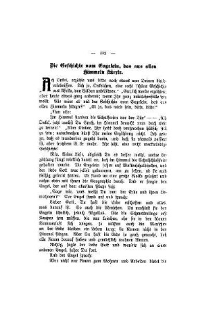 Die Geschichte vom Eugelein, das aus allen Himmeln stürzte
