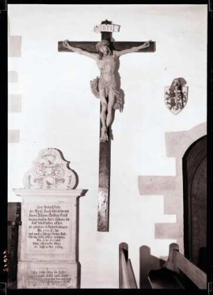 Herrgottskirche; Kruzifix, ehemaliges am Chorbogen