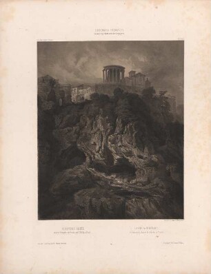 No. 18. Die Neptuns Grotte, mit den Tempeln der Vesta und Sibilla in Tivoli.
