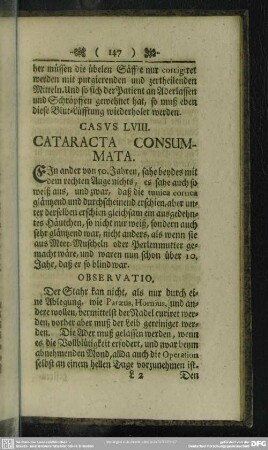 Casus LVIII. Cataracta Consumata