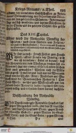 Das XIII. Capitul