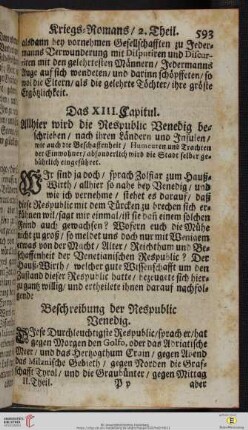 Das XIII. Capitul
