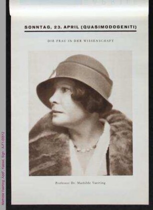 Porträt von Mathilde Vaerting