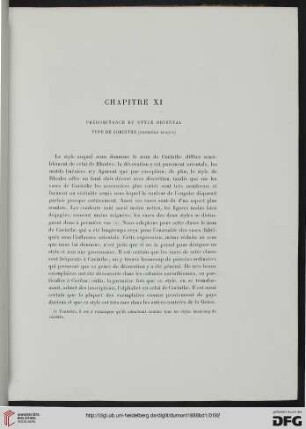 Chapitre XI: Prédominance du style oriental type de Corinthe (première époque)
