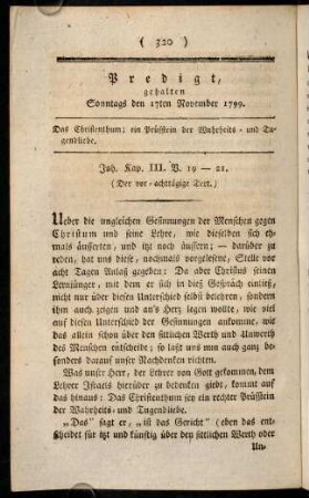 320-332, Predigt, gehalten Sonntags den 17ten November 1799.