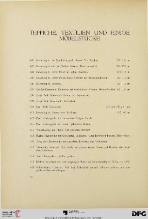 Teppiche, Textilien und einige Möbelstücke (Nr. 402-427)