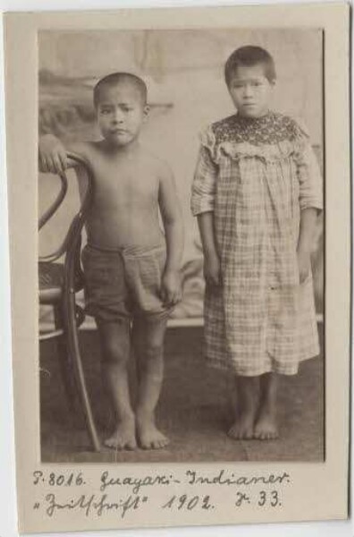 Aché (Guayaki) children Karayá (Carlito) and Karapé (Sophie)