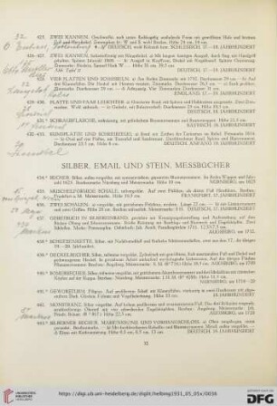 Silber, Email und Stein, Messbücher (Nr. 434-468)