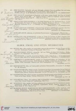 Silber, Email und Stein, Messbücher (Nr. 434-468)