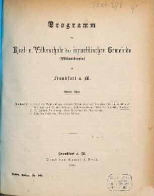 Programm : Ostern ... 1887/88