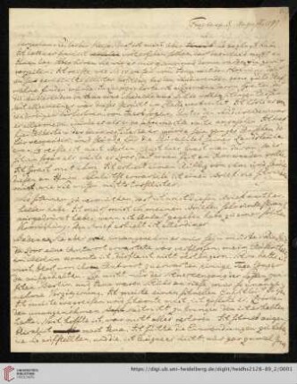 Nachlass Georg Arnold Heise: Brief von Henrik Steffens an Georg Arnold Heise