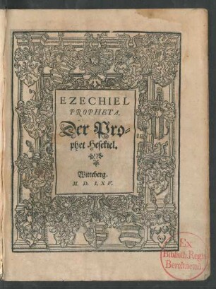 [7]: Ezechiel|| Propheta.|| = Der Pro-||phet Hesekiel
