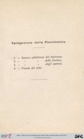 Spiegazione della Planimetria