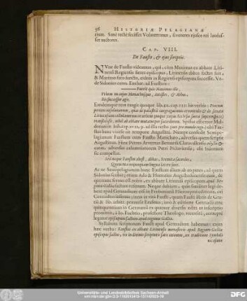 Cap. VIII. De Fausto, & eius scriptis.