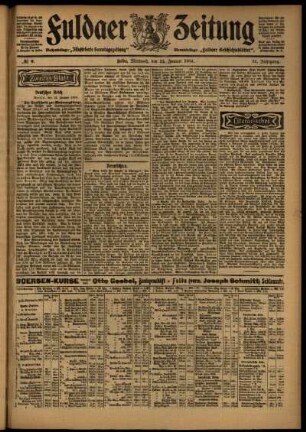 Zweite Ausgabe vom Mittwoch, den 13. Januar 1904.