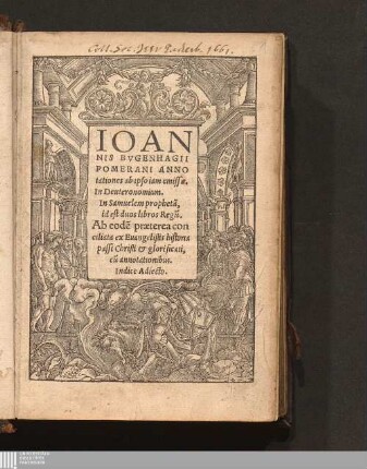 Ioannis Bvgenhagii Pomerani Annotationes ab ipso iam emissæ. In Deuteronomium