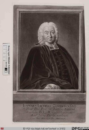 Bildnis Johann Jacob Zimmermann