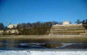Dresden: Schloß Albrechtsberg (li.) und Villa Stockhausen (Lingnerschloß) (re.)