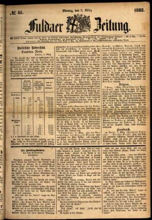 Ausgabe vom Montag, den 05. März 1883.