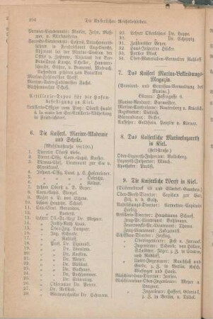 6. Die Kaiserl. Marine-Akademie und Schule.