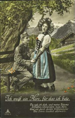 Ich weiß ein Herz, für das ich bete. - Da sah ich dich, [...]