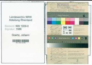 Entnazifizierung Johann Goertz , geb. 16.10.1874 (Postbetr.Ass.)