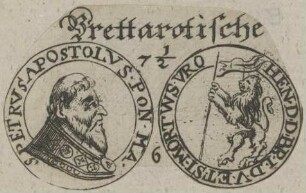 Bildnis von Papst Petrvs Apostolvs