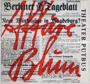 Programmheft des Theaters Putbus zu dem Stück "Affäre Blum"