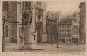 Leipzig: Joh. Sebastian Bach-Denkmal mit Thomaskirchhof