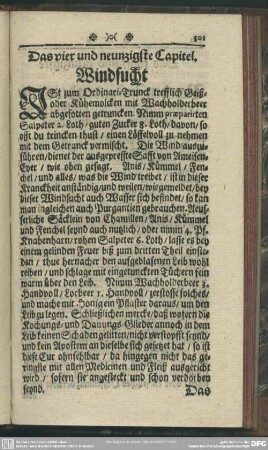 Das vier und neunzigste Capitel. Windsucht