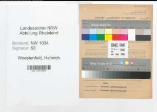 Entnazifizierung Heinrich Woestenfeld , geb. 00.00.0000 (Offizier-Anwaerter)