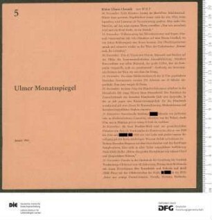 Programm 5. Monatsabschnitt 1959/1960