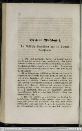 Dritter Abschnitt. Die Geschäfts-Eigenthümer und die Handels-Gesellschaften