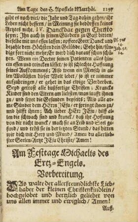 Am Festtage Michaelis des Ertz-Engels.